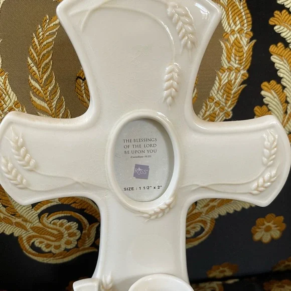 CROSS FIRST COMMUNION CERAMIC with PICTURE INSERT by RUSS - Picture 5 of 11